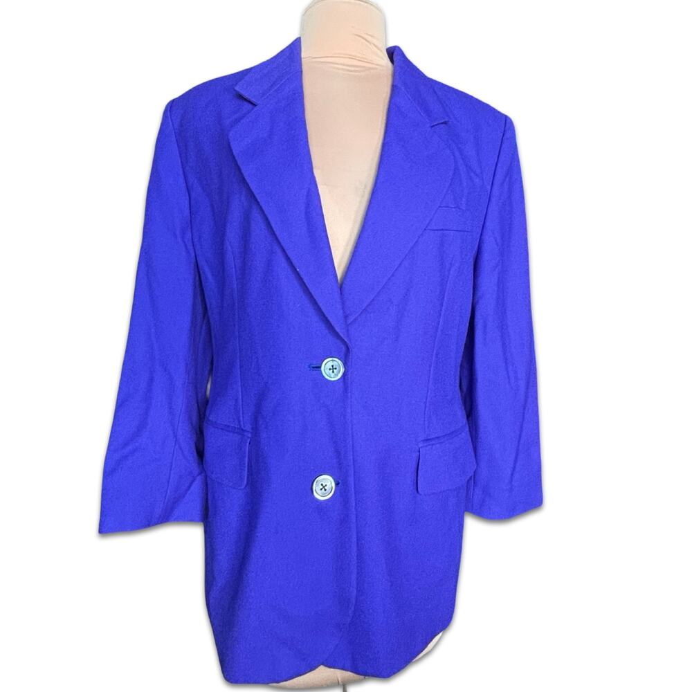 Vintage Classiques Purple Wool Blazer Made In Japan Tailored Longline Jacket